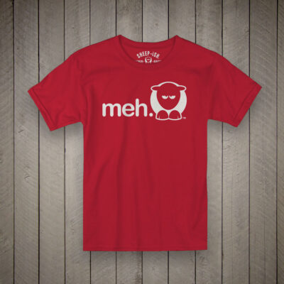 Sheep-ish ® Kids Organic Meh® T-Shirt Red