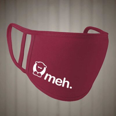 Sheep-ish ® Meh Face Covering Burgundy