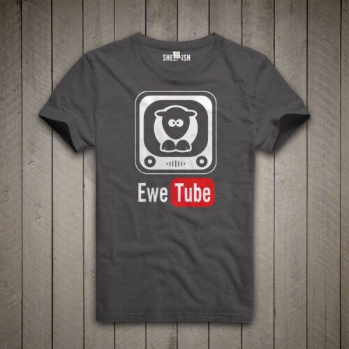 Sheep-ish ® ‘Ewe Tube’ Recycled/Organic T-shirt Grey